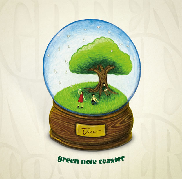 green note coaster「tree」